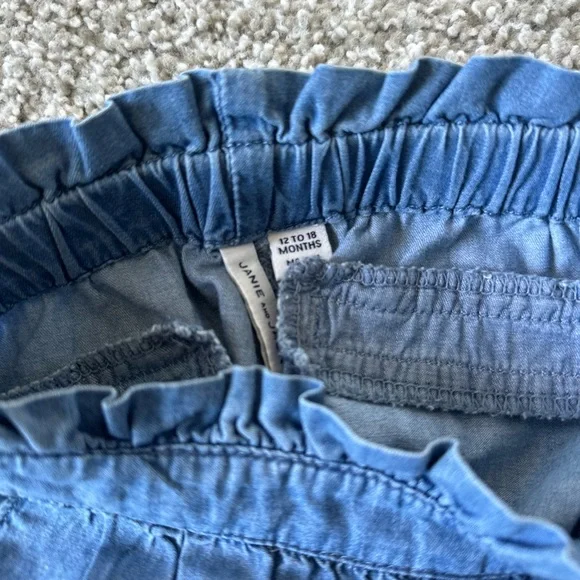 Janie and Jack denim shorts, 12-18 months, new, never worn.